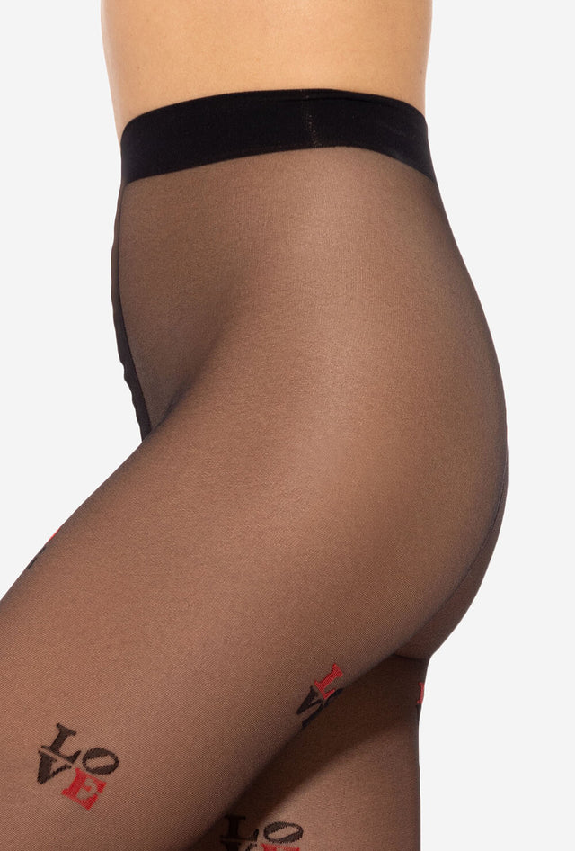 Gatta Lovely 05 - 20den Strumpbyxor med LOVE-tryckmönster