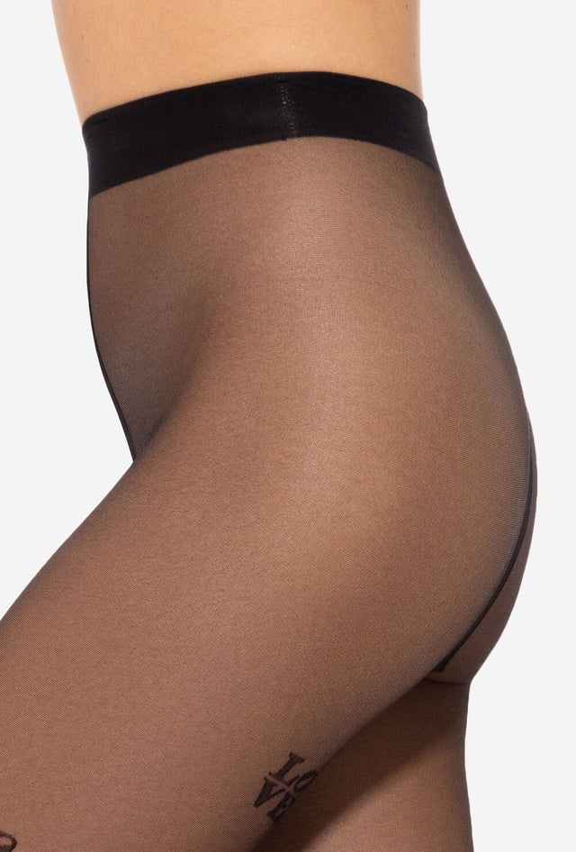 Gatta Lovely 05 - 20den Strumpbyxor med LOVE-tryckmönster