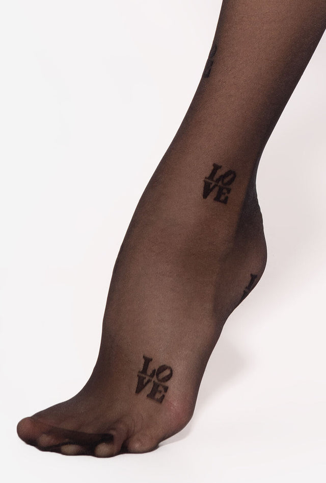 Gatta Lovely 05 - 20den Strumpbyxor med LOVE-tryckmönster