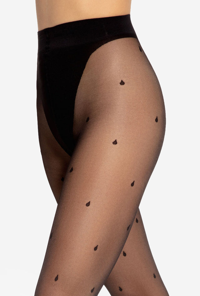 Gatta Q-Eko 01 - 20den mönstrade strumpbyxor med droppmönster