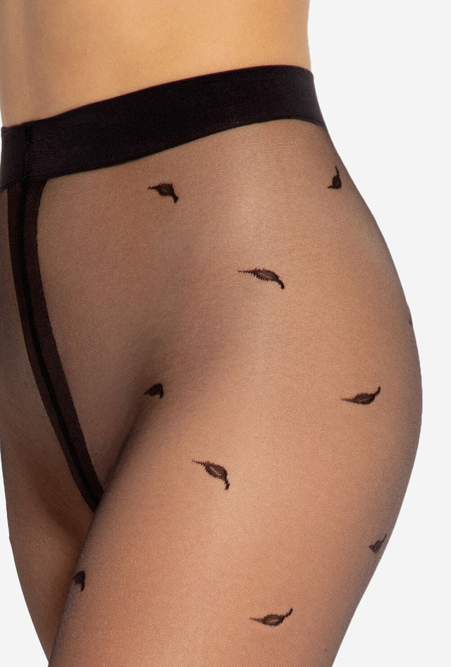 Gatta Q-Eko 02 - 20den wzorzyste rajstopy z motywem jesiennym