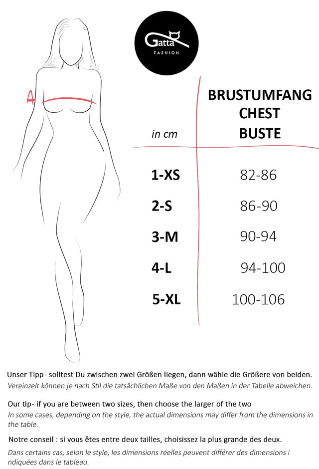Gatta Tara Satin Babydoll Set Negligee und Höschen