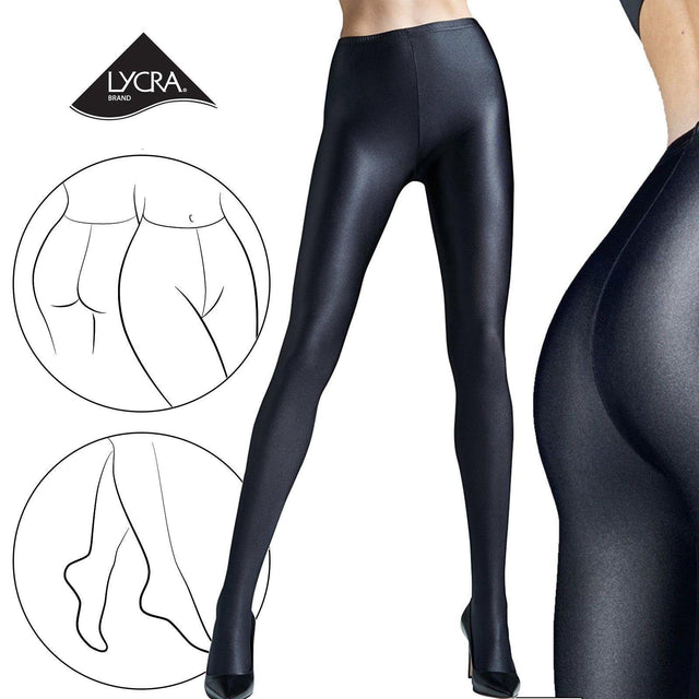 Gatta Black Brillant | angesagte glänzende Strumpfhose - GATTA FASHION
