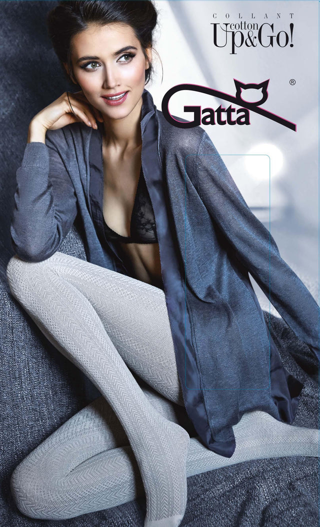 Gatta Cotton Up&Go 11 | gemusterte Strickstrumpfhose - GATTA FASHION