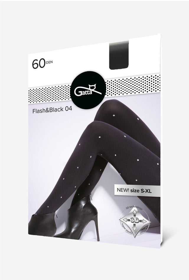 Gatta Flash&Black 04 | 60den | gepunktete Strumpfhose - GATTA FASHION