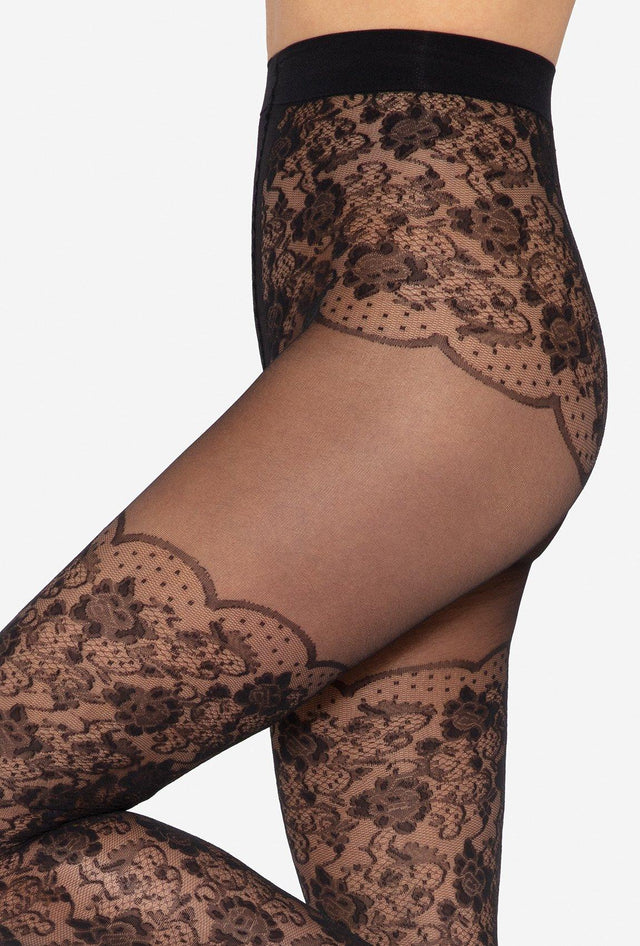 Gatta Fleur 14 | 20DEN | Strumpfhose mit floralem Muster - GATTA FASHION