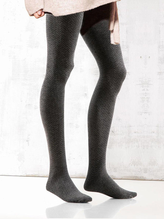 Gatta Italia Design 02 | Strumpfhose mit Fischgrätenmuster - GATTA FASHION