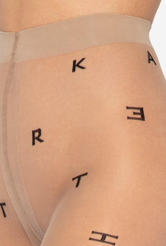 Gatta Letters 01 | 20DEN | Strumpfhose mit Buchstabenmuster - GATTA FASHION