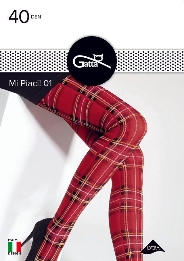 Gatta Mi Piaci | 40DEN | Strumpfhose mit Schottenmuster - GATTA FASHION