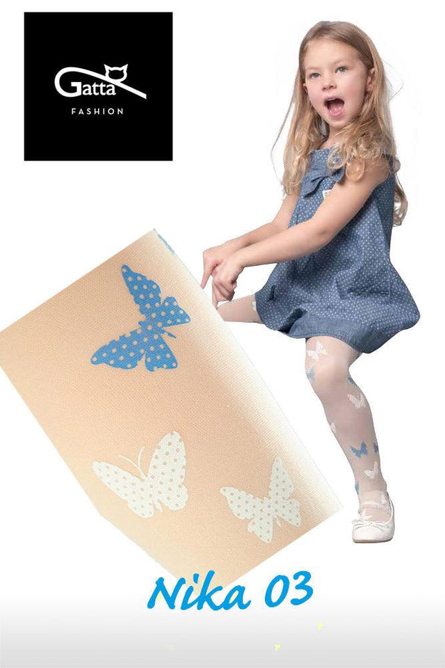 Gatta Nika 03 | gemusterte Kinderstrumpfhose - GATTA FASHION