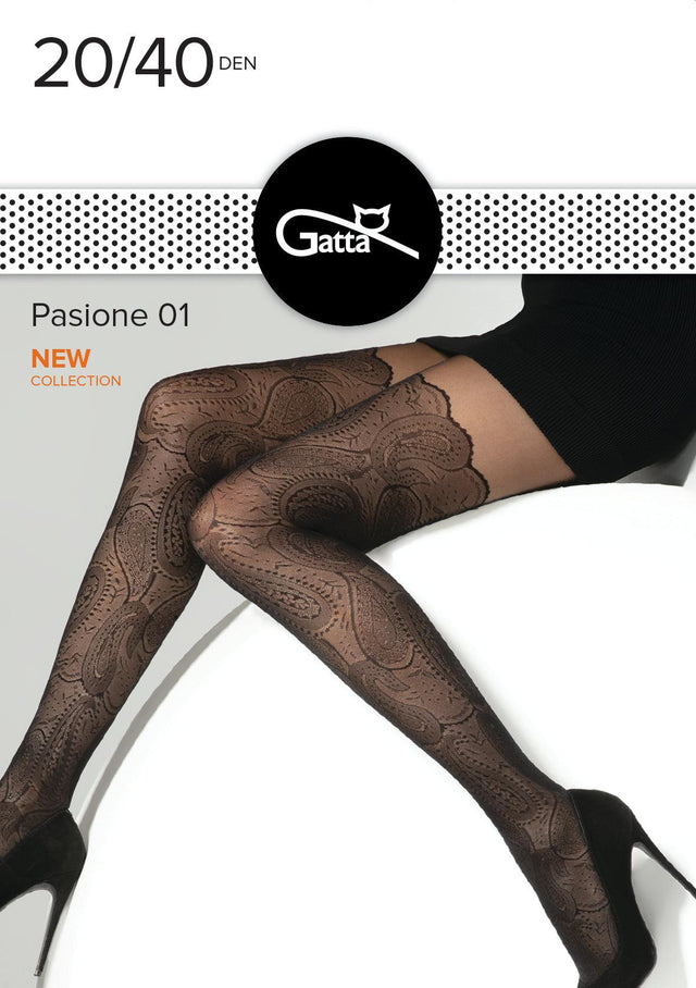 Gatta Pasione 01 | 40DEN | modische Strumpfhose - GATTA FASHION