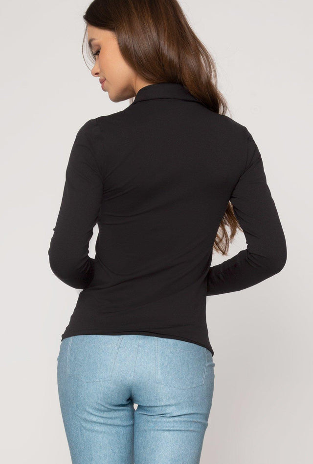 Gatta Polo L Shirt | Microfaser Langarmshirt mit Knöpfen - GATTA FASHION