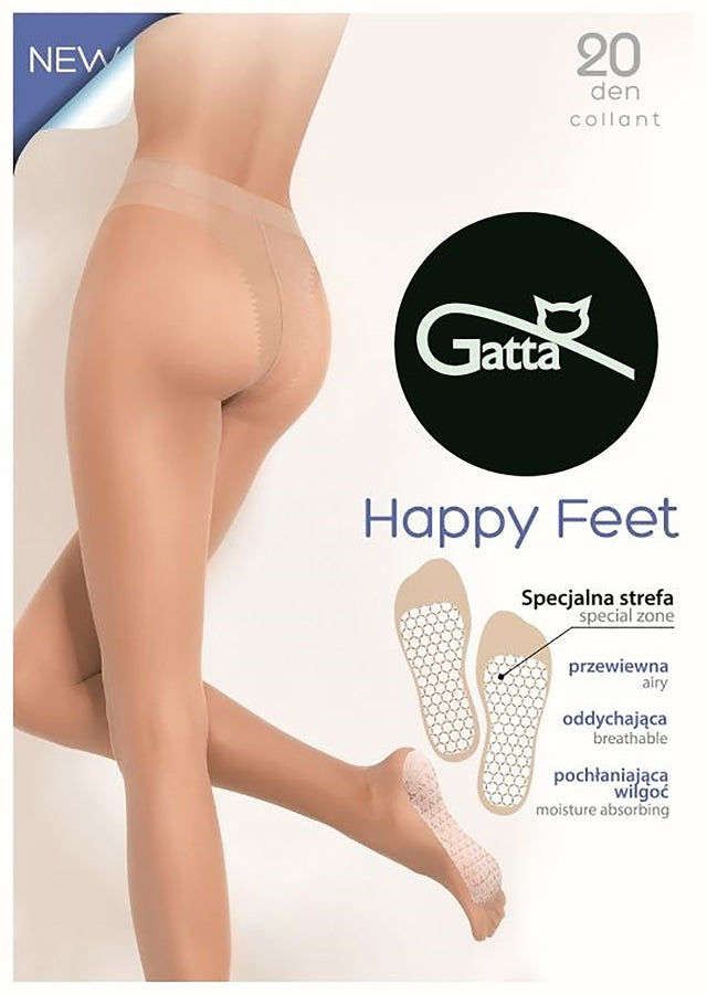 Gatta Happy Feet | 20DEN | Feinstrumpfhose mit atmungsaktiver Sohle