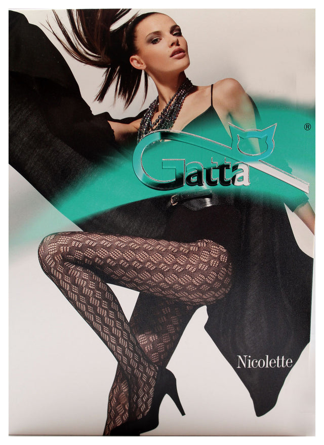 Gatta Nicolette 25 | patterned fishnet tights made of cotton