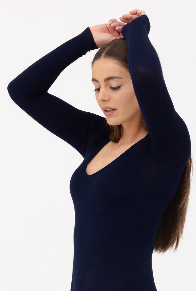 Gatta Body Mirage Langarmbody mit V-Ausschnitt