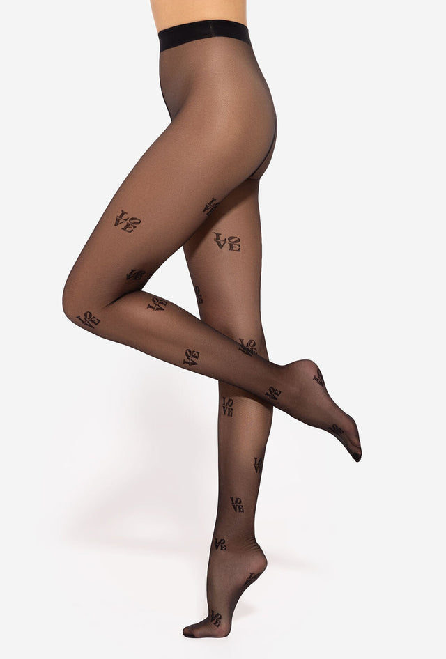 Gatta Lovely 05 - 20den Strumpfhose mit LOVE Print Muster