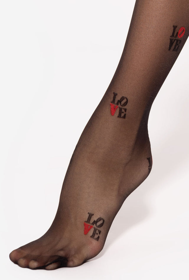 Gatta Lovely 05 - 20th tights with love print pattern