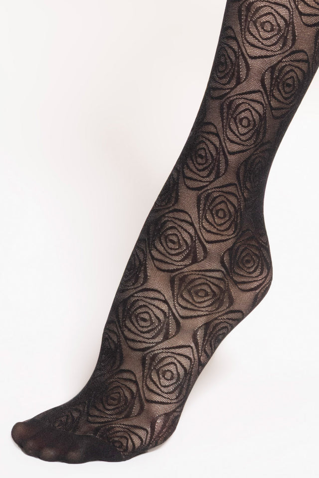 Gatta Arabesca 05 - 40den gemustere Damenstrumpfhose mit Floralmuster
