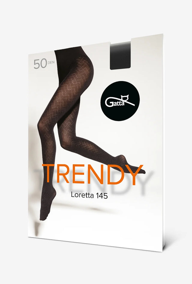 Gatta Loretta 145 - 50den trendy women's tights with a fantasy pattern