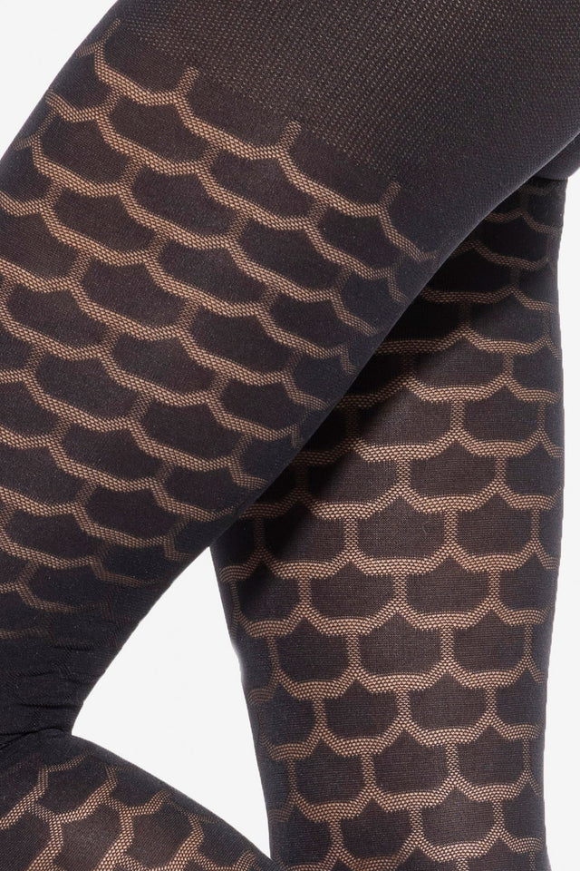 Gatta Lorien 29 - Damenstrumpfhose mit einem geometrischen Fantasiemuster