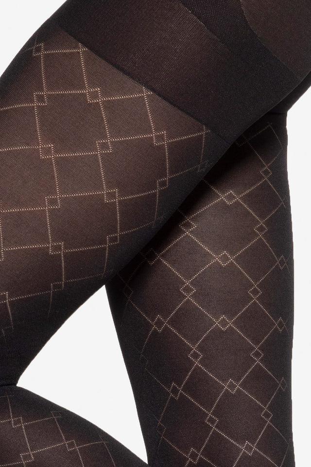 Gatta Modeline 07 - 40den Damenstrumpfhose mit Muster & Push-up-Effekt