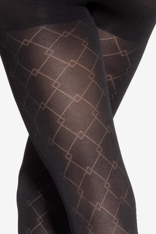 Gatta Modeline 07 - 40den Damenstrumpfhose mit Muster & Push-up-Effekt