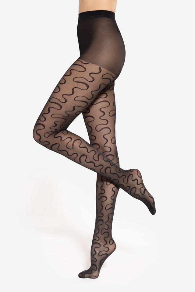 Gatta Modern 09 - 40den Damenstrumpfhose mit einem geometrischen Fantasiemuster