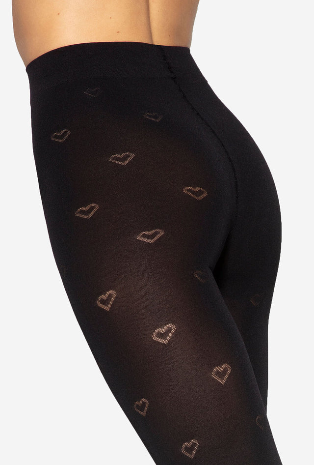 Gatta Lovely Heart 01 - 50den angesagte Damenstrumpfhose mit Herzmotiv