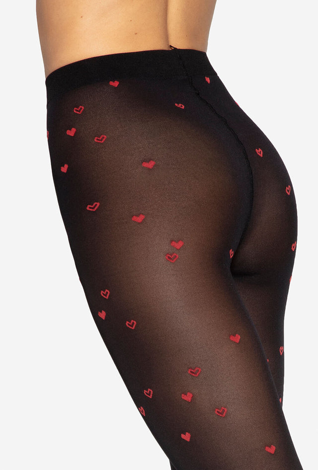 Gatta Lovely Heart 02 - 50den blickdichte Strumpfhose mit Herzen