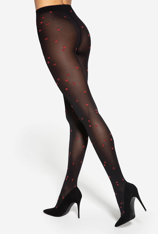 Gatta Lovely Heart 02 - 50den blickdichte Strumpfhose mit Herzen