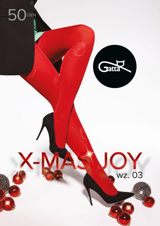 Gatta X-MAS JOY 03 - 50den Christmastimw Weihnachtsstrumpfhose mit elegantem Muster