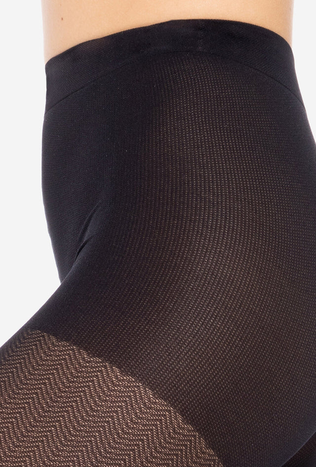 Gatta Chevron 01 - 40den elegante Damenstrumpfhose mit modischem Geometriemuster