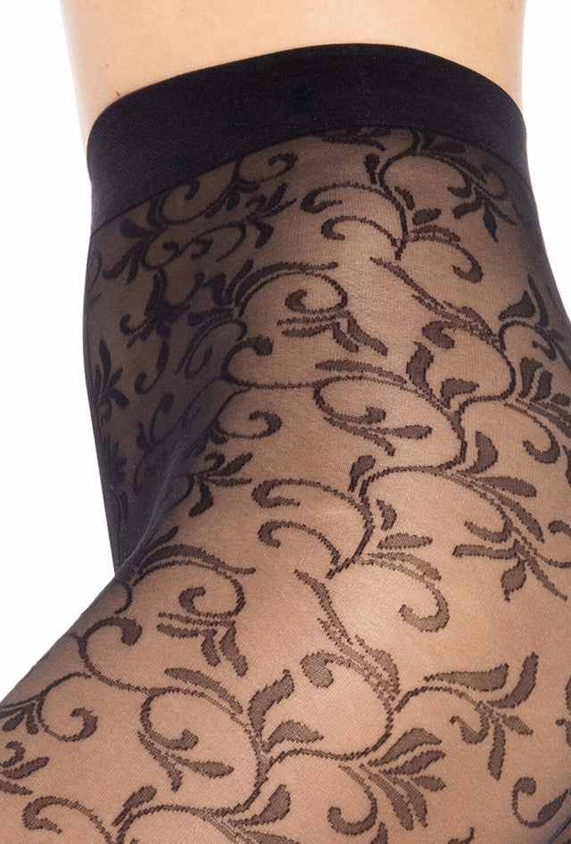 Gatta Floral 03 - 30den flowery women's tights with an elegant floral pattern