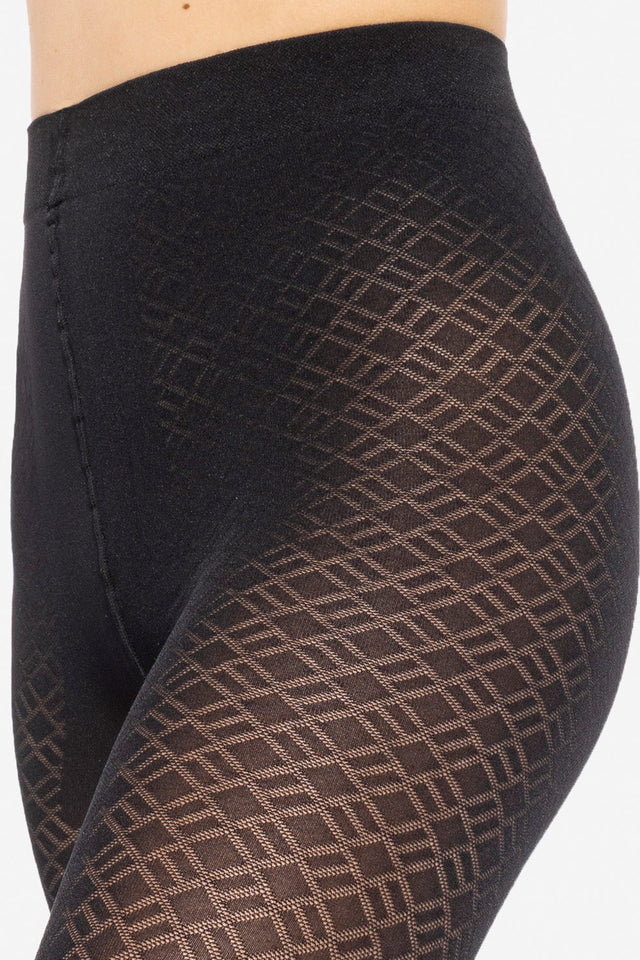 Damenstrumpfhose mit einem geometrischem Motiv – Gatta
