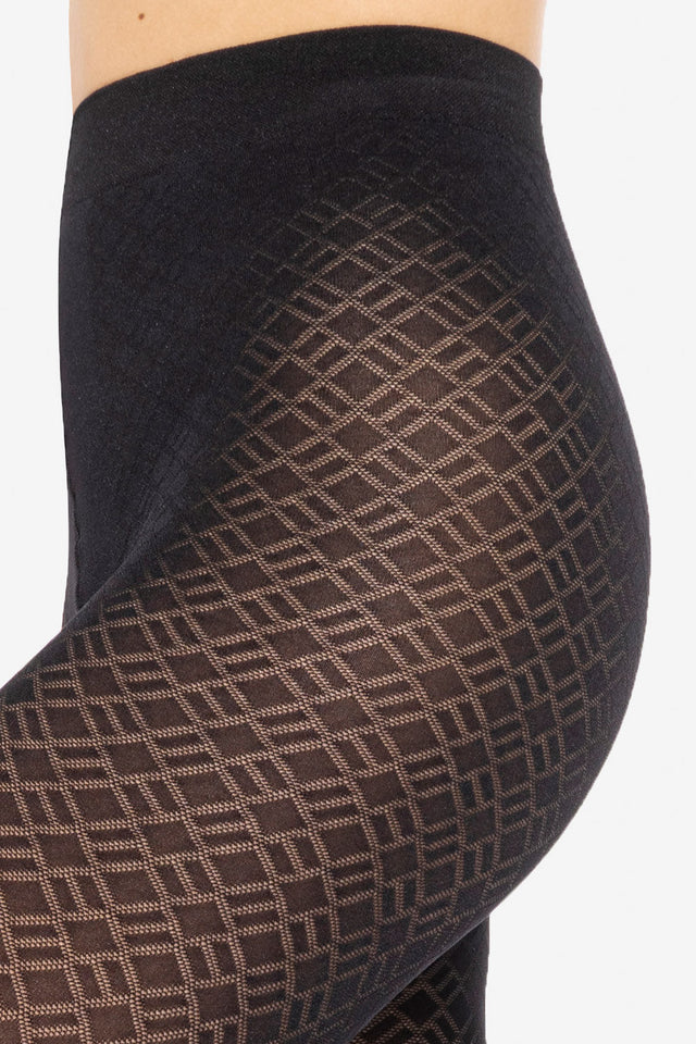 Damenstrumpfhose mit einem geometrischem Motiv – Gatta