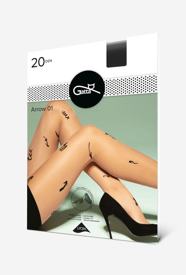 Gatta Arrow 01 - 20den Strumpfhose mit Geometriemuster