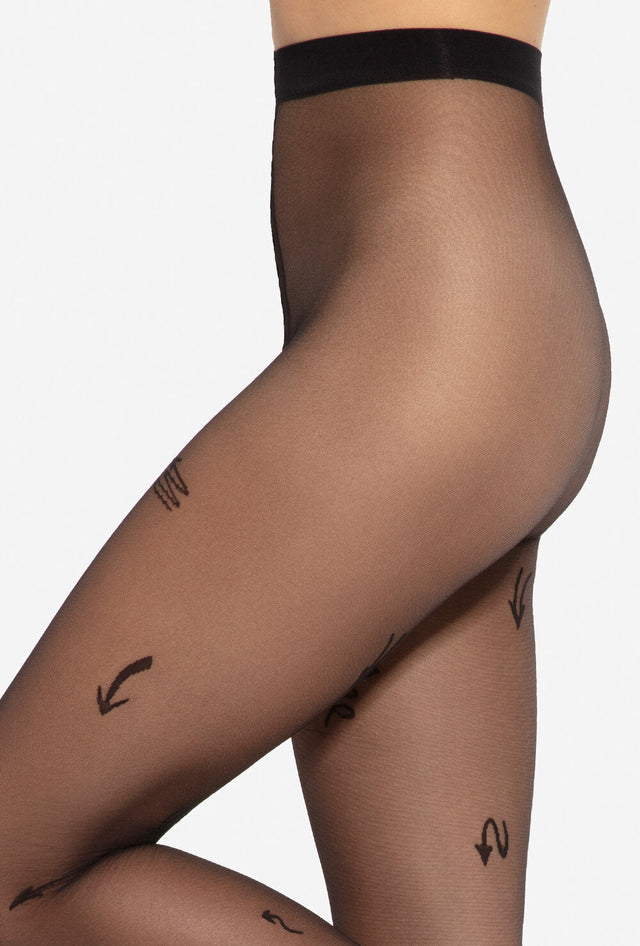 Gatta Arrow 01 - 20den Strumpfhose mit Geometriemuster