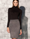 Falda Gatta Blanca - Melange Gris / L