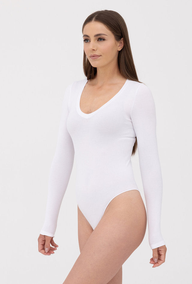 Gatta Body Mirage Langarmbody mit V-Ausschnitt - Bodys