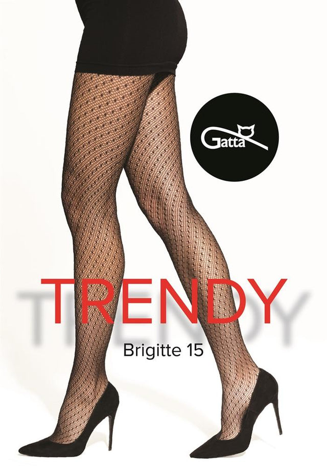 Gatta Brigitte 15 Netzstrumpfhose mit dezentem Ajour-Muster