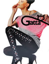 Gatta Carena 07 | Gebreide panty met patroon - Zwart / S