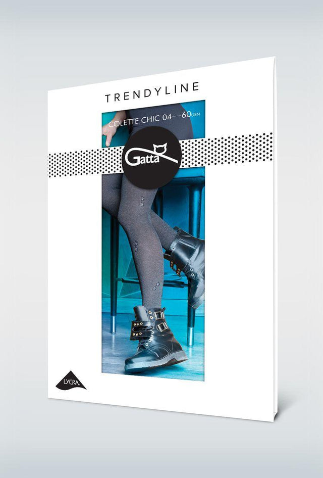 Gatta Colette Chic 04 | 60den | gemusterte Strumpfhose mit Fantasiemotiv - GATTA FASHION