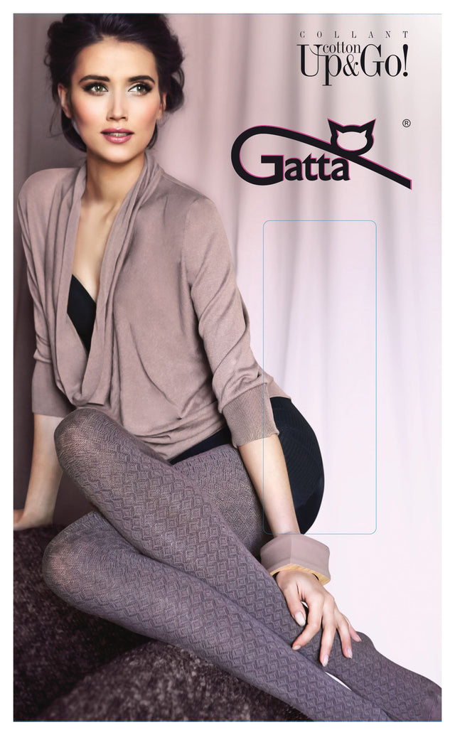 Gatta Cotton Up&Go 12 | gemusterte Strickstrumpfhose