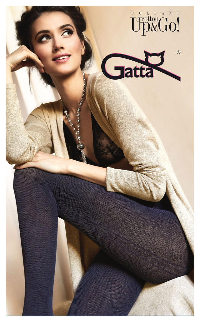 Gatta Cotton Up&Go 14 | gemusterte Strickstrumpfhose