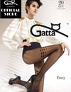 Gatta Fancy 03 | 20DEN | patterned fine tights - Black / S