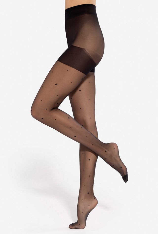 Gatta Fashion Plus Size 02 - 20den gepunktete Strumpfhose