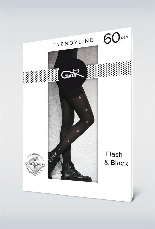 Gatta Flash&Black 03 | blickdichte gemusterte Strumpfhose - GATTA FASHION
