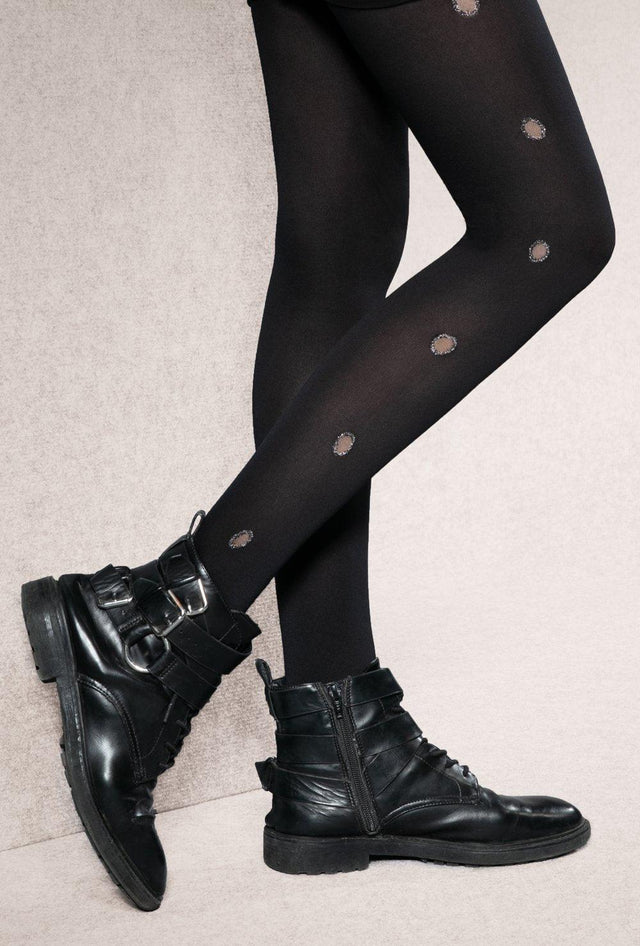 Gatta Flash&Black 03 | blickdichte gemusterte Strumpfhose - GATTA FASHION