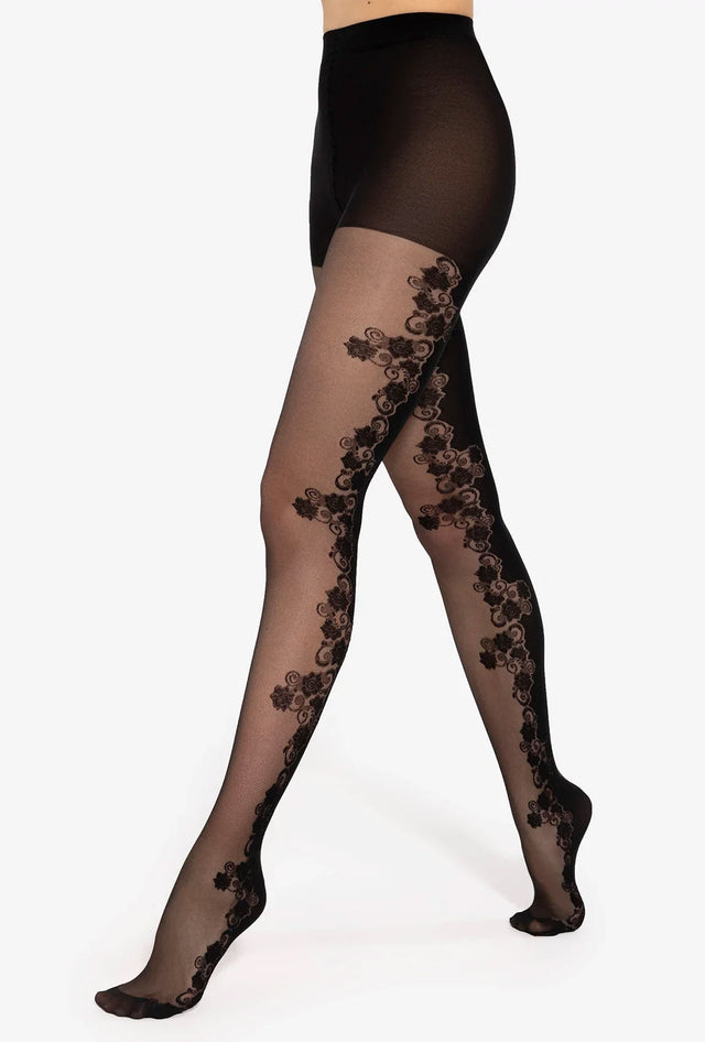 Gatta Floral No. 03 - 50 DEN semi-blickdichte