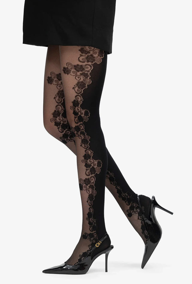 Gatta Floral No. 03 - 50 DEN semi-blickdichte